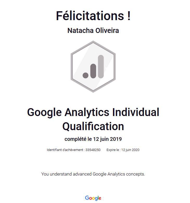Google analytics individual qualification